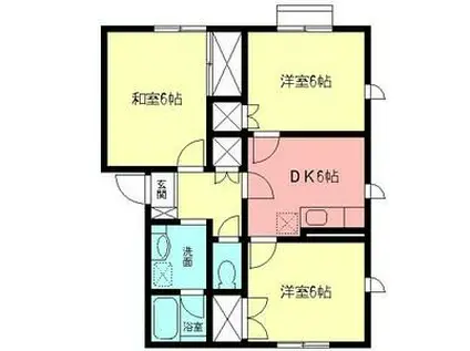 グレイス酒井(3DK/2階)の間取り写真