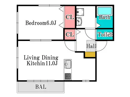 セレーノII(1LDK/3階)の間取り写真
