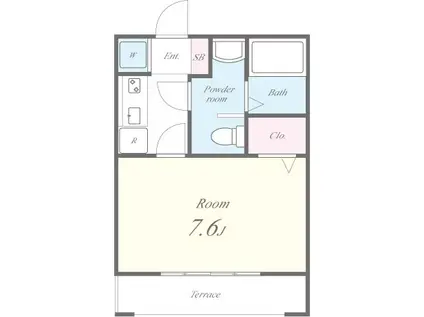 メディオ佐野(1K/1階)の間取り写真