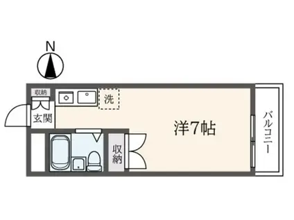 エステートカメリア(ワンルーム/1階)の間取り写真