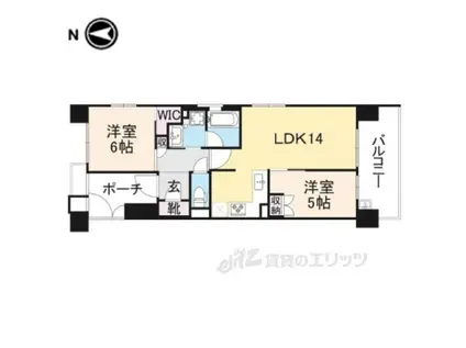 四条烏丸クロスマーク(2LDK/3階)の間取り写真