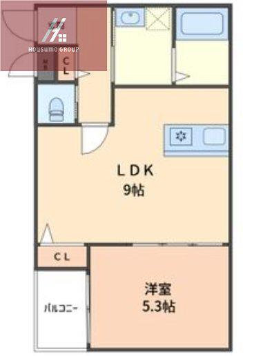 クレスト高安(1LDK/2階)の間取り写真
