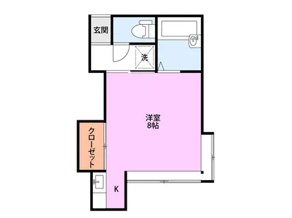 JR羽越本線 中条駅 徒歩29分 2階建 築38年(1K/1階)の間取り写真