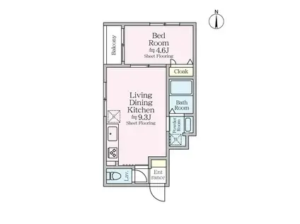 コリーナアルタ(1LDK/2階)の間取り写真