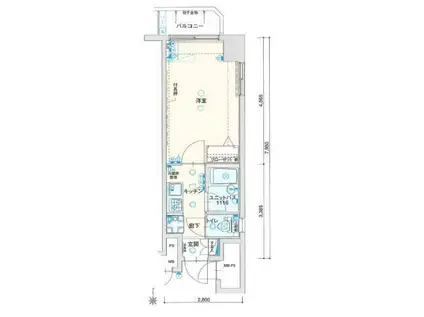 ヴェルト三軒茶屋II(1K/5階)の間取り写真