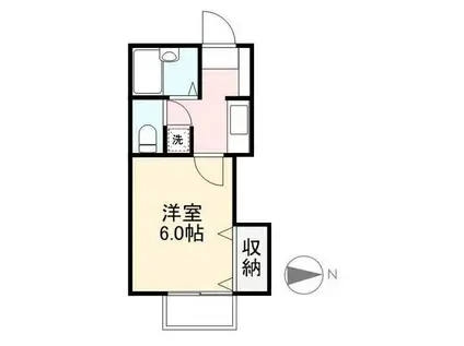 メゾンブランシェ(1K/1階)の間取り写真