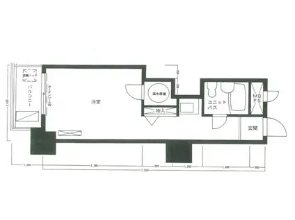 パラシオン浜松町(ワンルーム/2階)の間取り写真