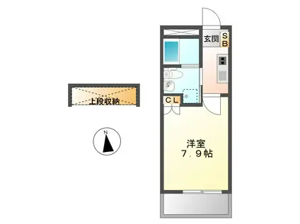 アーリーバードIII(1K/2階)の間取り写真