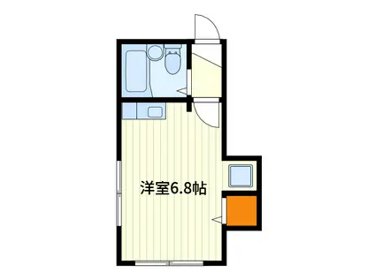 保戸田荘(1K/1階)の間取り写真