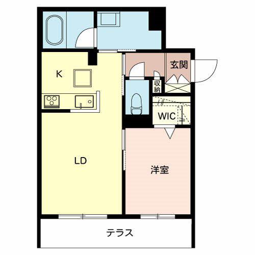 シャーメゾン 姫路W(1LDK/1階)の間取り写真