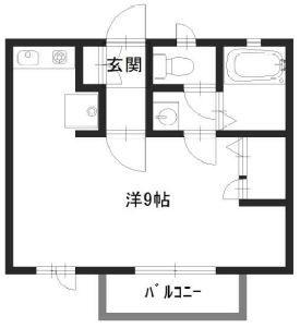 サンテラス光大寺(ワンルーム/2階)の間取り写真