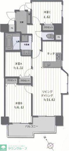 ジェム西川口NO5(3LDK/4階)の間取り写真