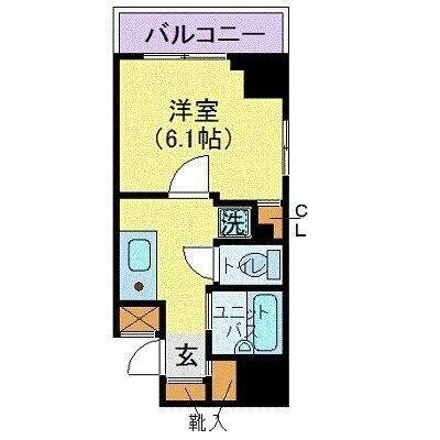 スカイコートヴァンテアン早稲田(1K/12階)の間取り写真