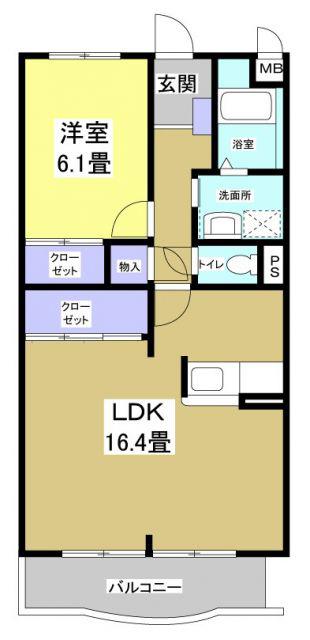 アイ・メゾン(1LDK/1階)の間取り写真