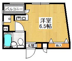 ジュネス武庫之荘(1K/3階)の間取り写真