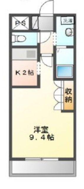 SOLE・B(1K/2階)の間取り写真
