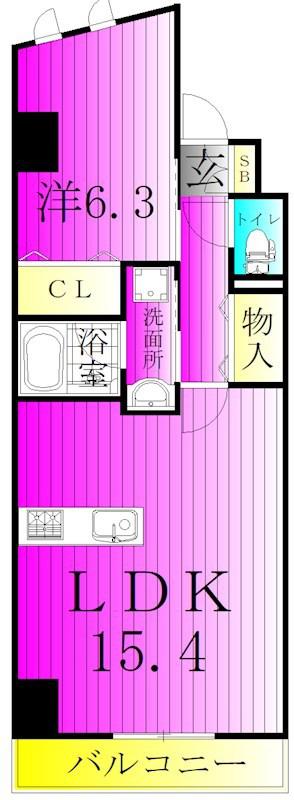 LUCE VII(1LDK/6階)の間取り写真