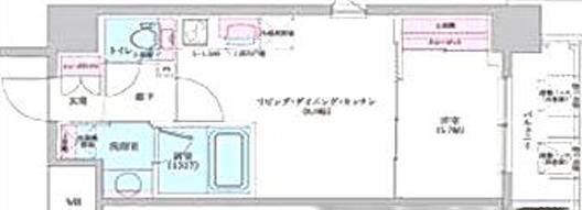 オルフェア鶴ヶ丘駅前(1LDK/8階)の間取り写真