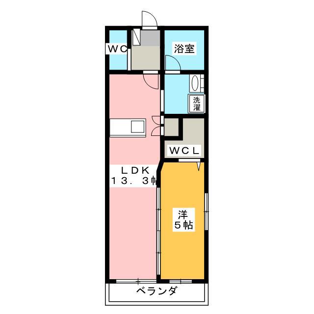 セントレジス(1LDK/3階)の間取り写真