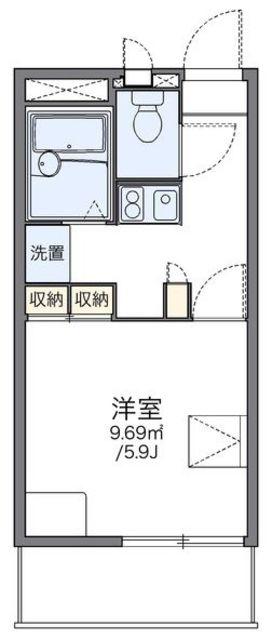 レオパレス西砂川(1K/1階)の間取り写真