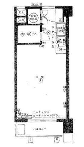 オリエント新宿(ワンルーム/9階)の間取り写真