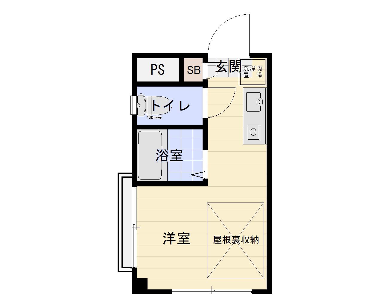 サンヒルズ参番館(ワンルーム/3階)の間取り写真