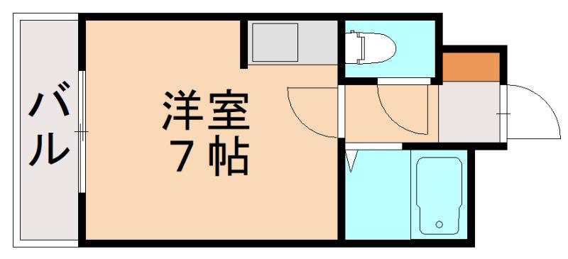 プレアール紫(ワンルーム/1階)の間取り写真