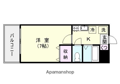 アーバンライフ東邦ビル(1K/2階)の間取り写真