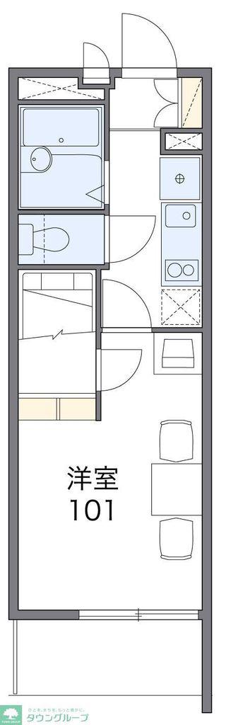 レオパレスエリュシオン(1K/3階)の間取り写真