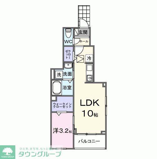 アルテミス(1LDK/1階)の間取り写真
