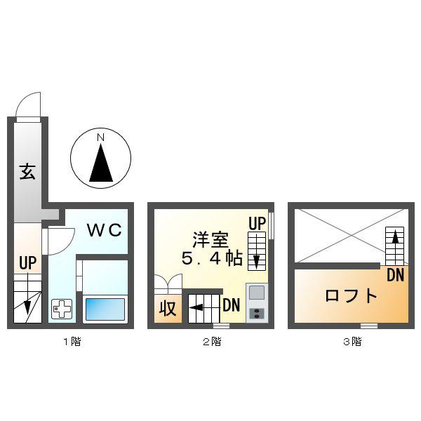 ラフィーカ金山(1K/1階)の間取り写真