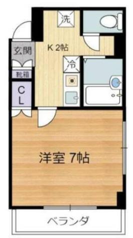 リトルアージュ(1K/4階)の間取り写真