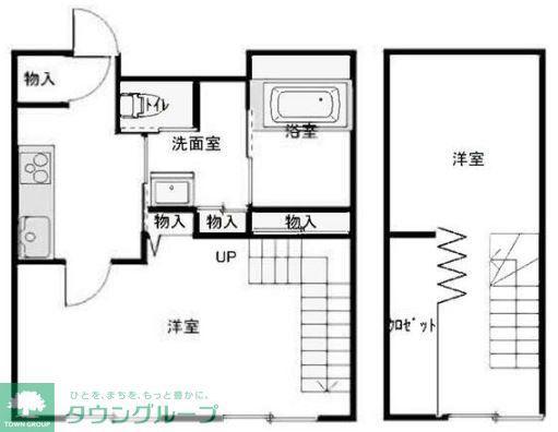 BCASA熊谷REーBORN(2DK/1階)の間取り写真