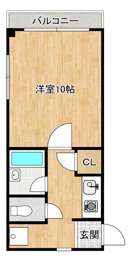 菅ハイツ(1K/3階)の間取り写真
