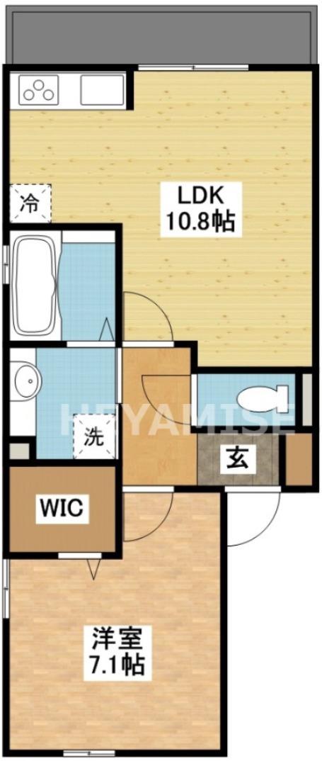 ベル フェリシア(1LDK/1階)の間取り写真