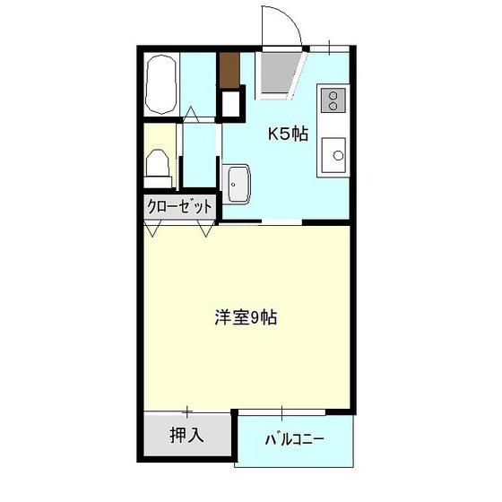 フロイデンハイムIII(1DK/1階)の間取り写真