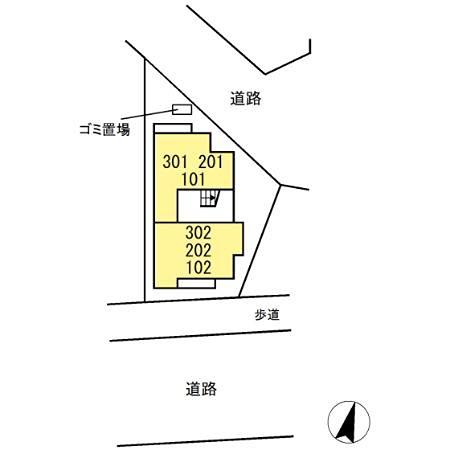 DPAINA弘明寺II101(1LDK/1階)の間取り写真