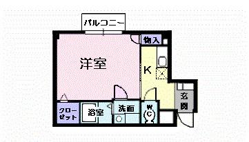 エレガンス(1K/1階)の間取り写真