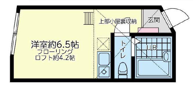 ユナイト根岸ミランダの杜(ワンルーム/2階)の間取り写真