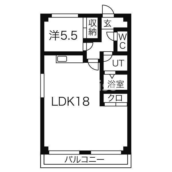 アピカル千王(1LDK/1階)の間取り写真