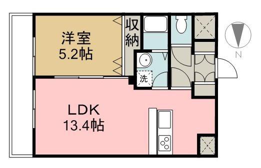 ロイヤルステージ庄内(1LDK/2階)の間取り写真