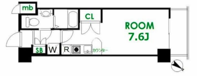カーサ大井町(ワンルーム/6階)の間取り写真