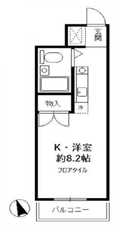 クレールN(ワンルーム/1階)の間取り写真