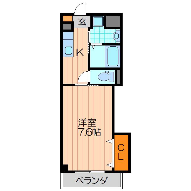 ロジュマン門真(1K/3階)の間取り写真