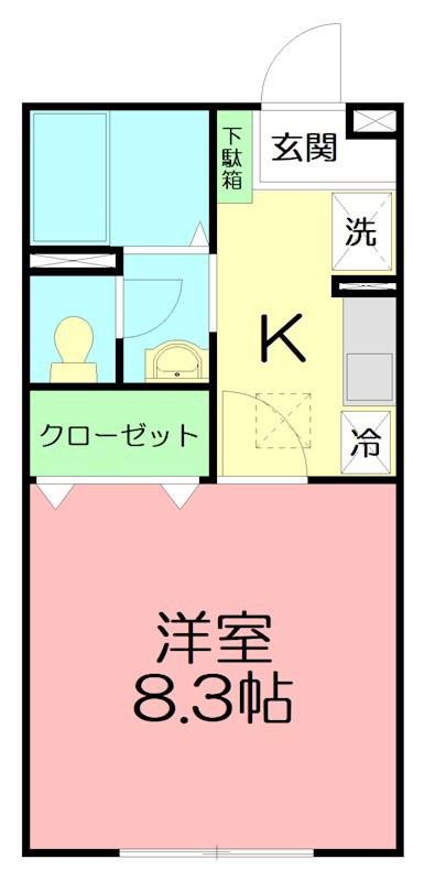 アルスノーヴァ(1K/1階)の間取り写真