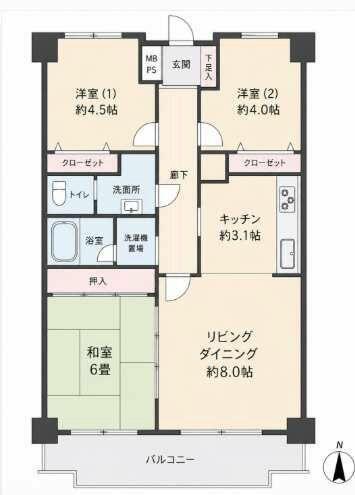 シティコーポ立石(3LDK/3階)の間取り写真