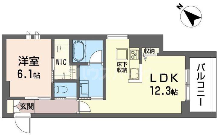 クオリスタ柏東(1LDK/1階)の間取り写真