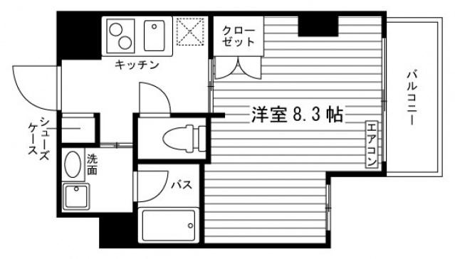 ARTIS仙台木町通(1K/13階)の間取り写真
