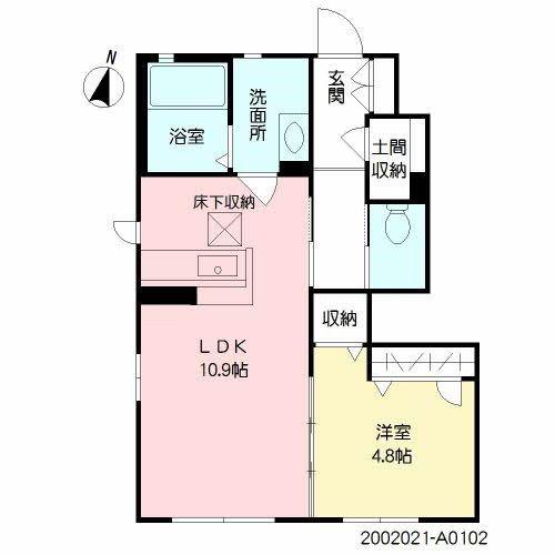 ガーデンズヒル(1LDK/1階)の間取り写真