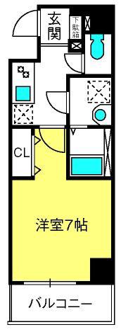 アーバンパーク北浦和(1K/2階)の間取り写真